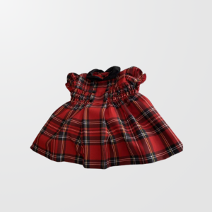 vestido rojo de cuadros