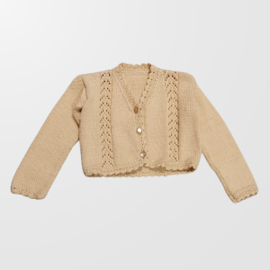 Chaqueta de punto bebé beige